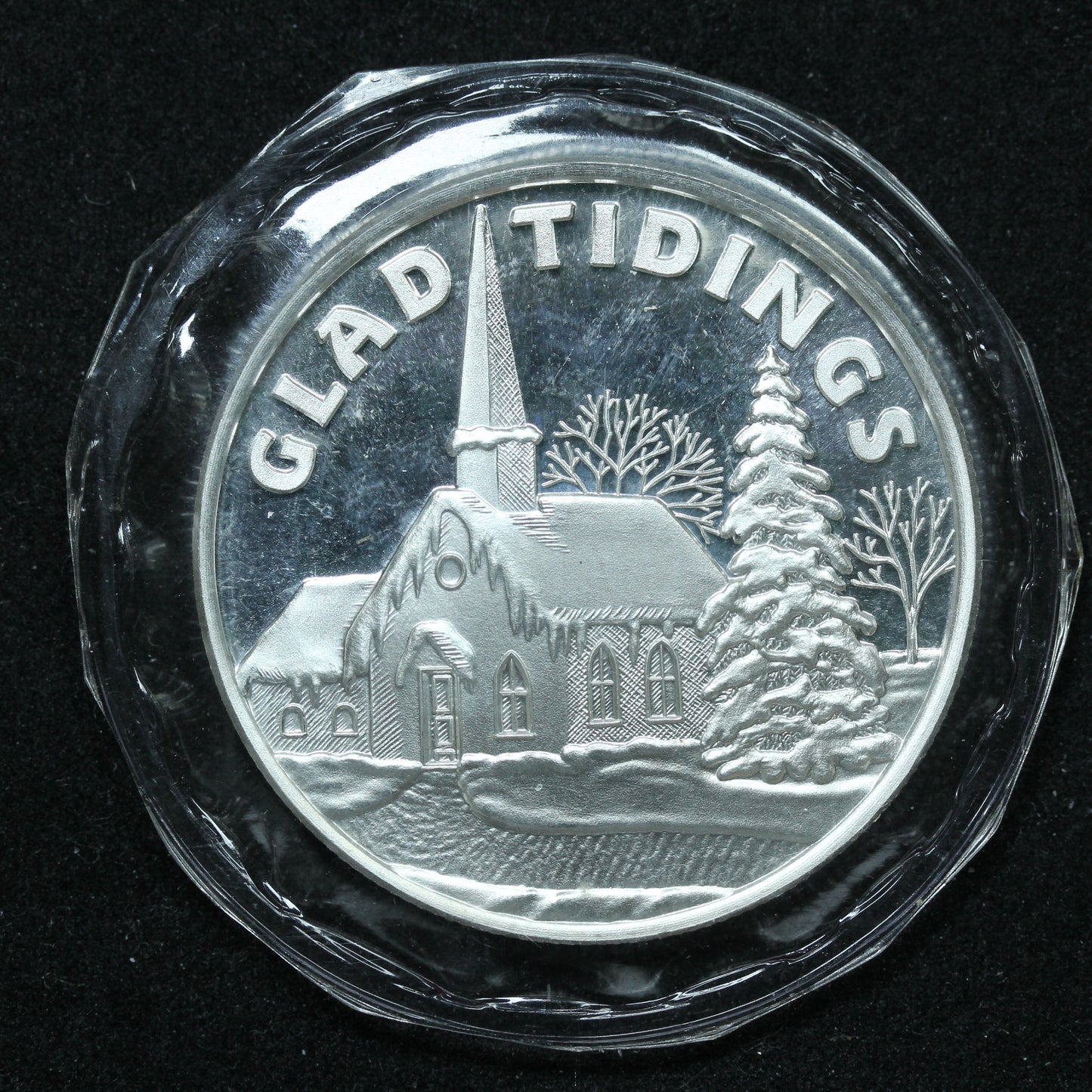 1 oz .999 Fine Silver - 2012 Christmas Glad Tidings Engravable SEALED