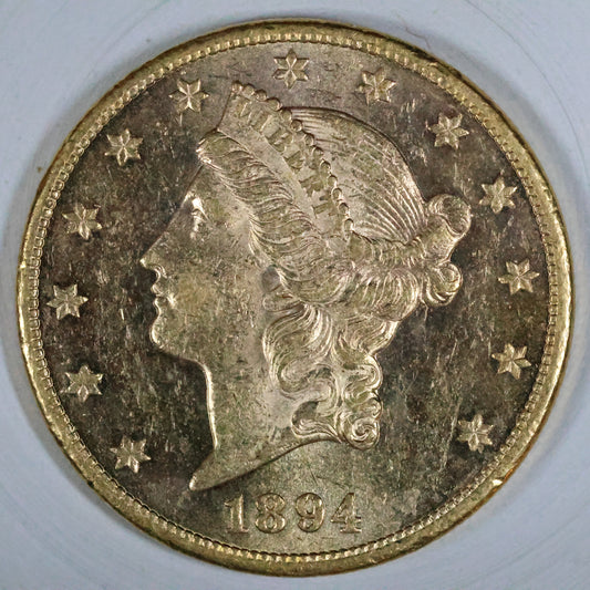1894 $20 Gold Liberty Head Double Eagle - Philadelphia