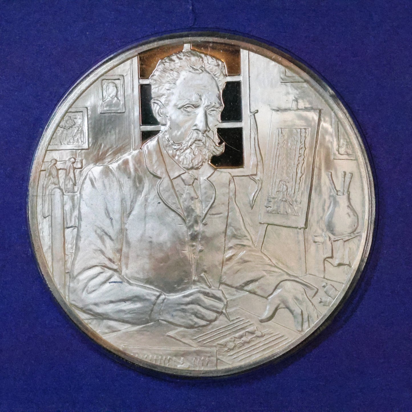 1974 Postmasters of America STERLING SILVER Art Round - No. 7 Universal Postal Union