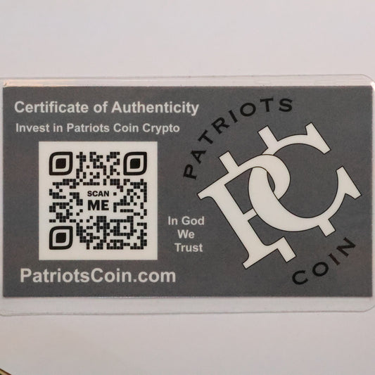 Patriots Coin Silver Bar 15-GRAIN .999 Fine Silver - Sealed/Laminated Card