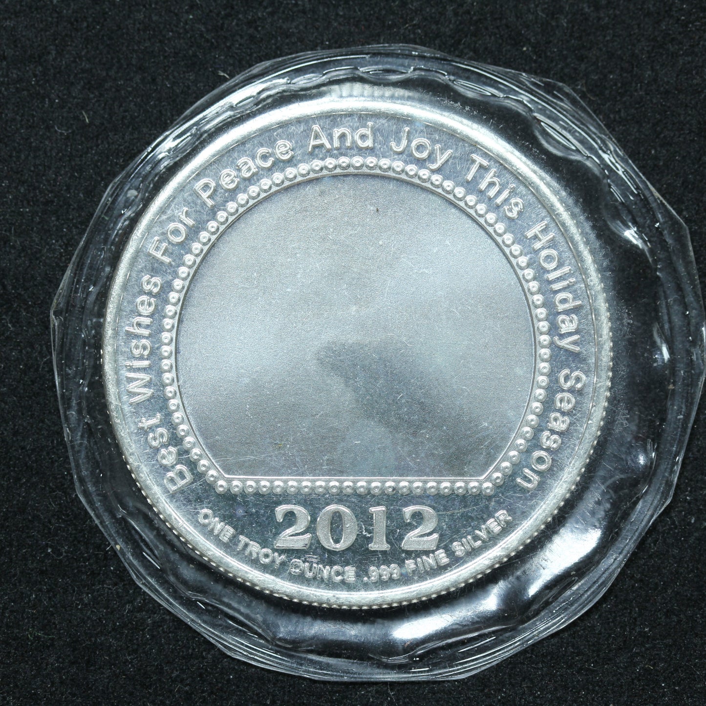 1 oz .999 Fine Silver - 2012 Christmas Glad Tidings Engravable SEALED