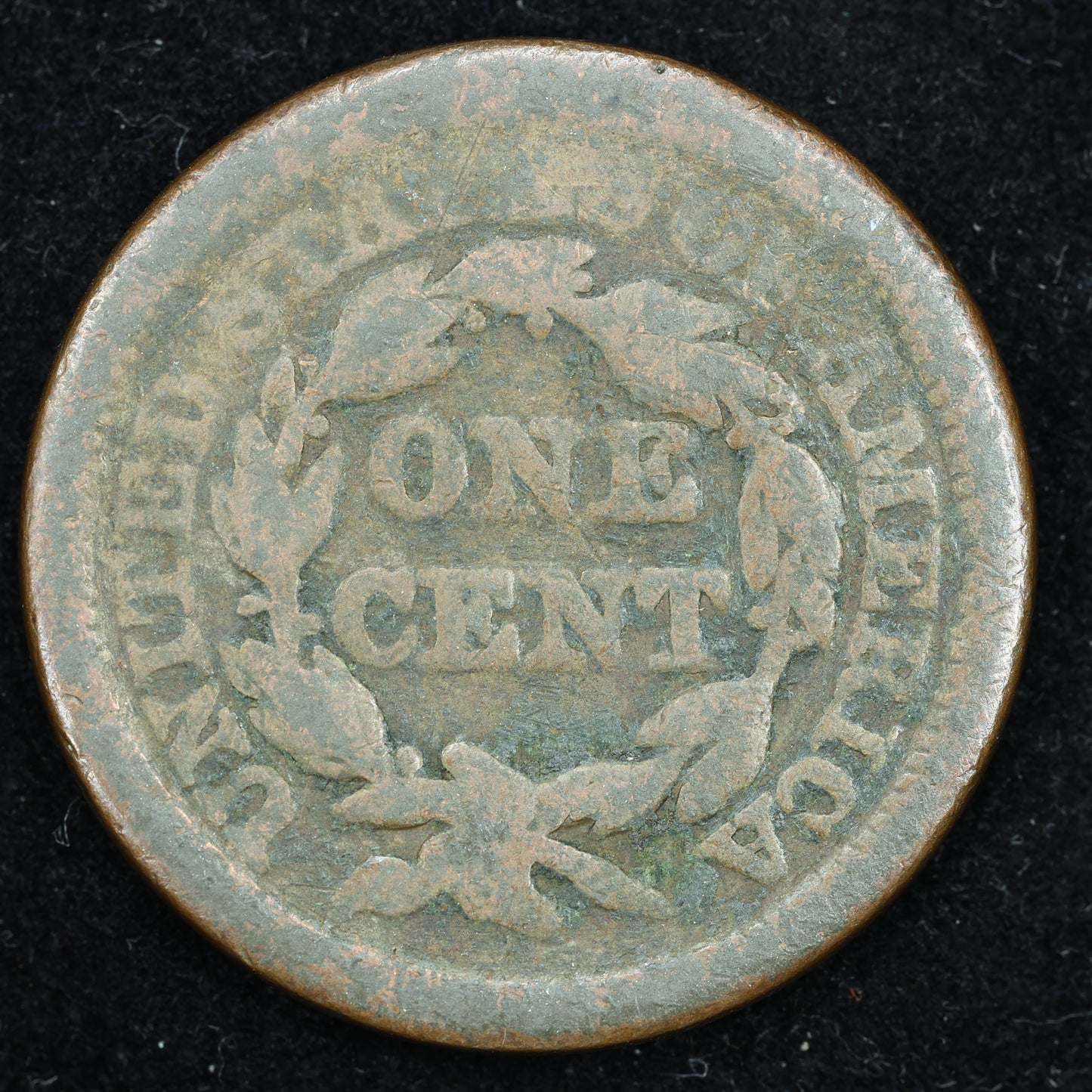1854  Braided Hair US Large Cent 1C Penny