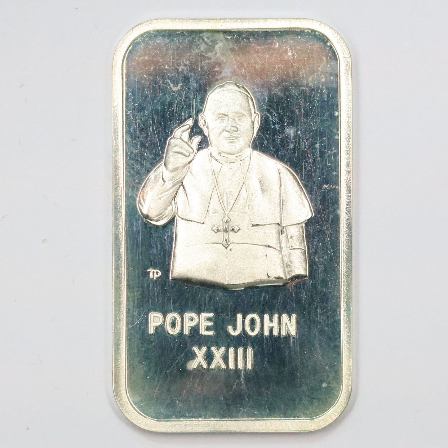 1973 American Silver Editions - Pope John XXIII - 1 oz .999 Fine Silver Bar w/ Box
