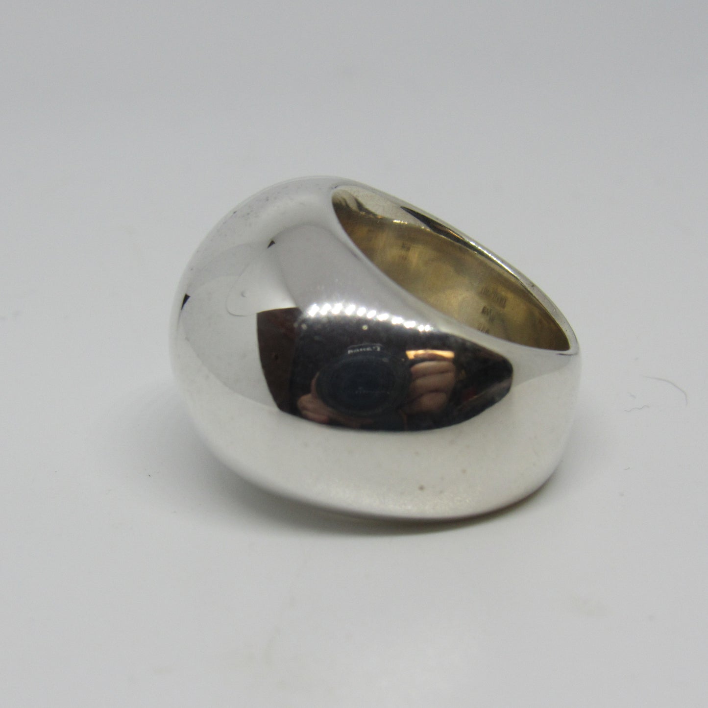 Vintage Sterling Silver MWS Indonesia Unique Modernist Domed Ring - Size 7