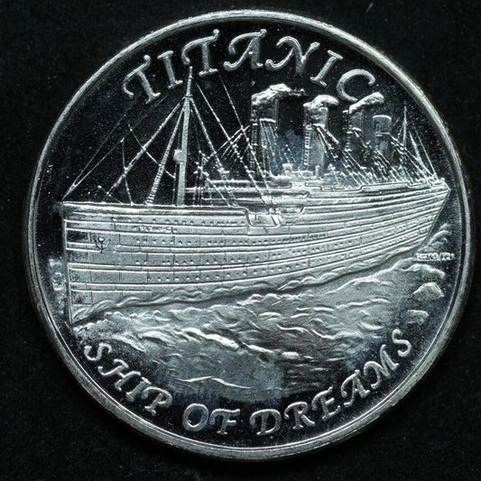 1 oz .999 Silver Round - Titanic Ship of Dreams w/ capsule