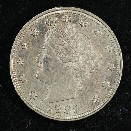 1883 V Nickel Without CENTS Five Cent Coin 5c Liberty