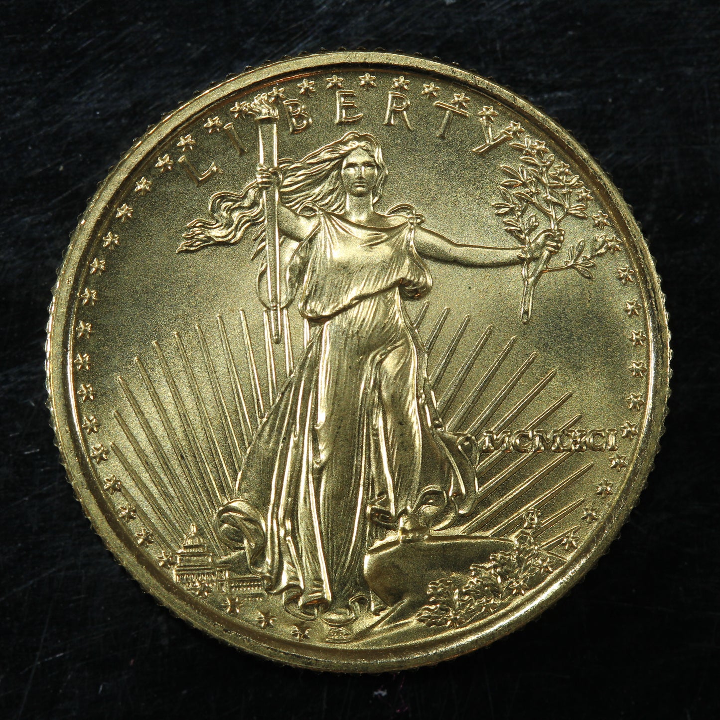 1991 1/10 Oz Gold $5 American Gold Eagle BU - Nice Coin!