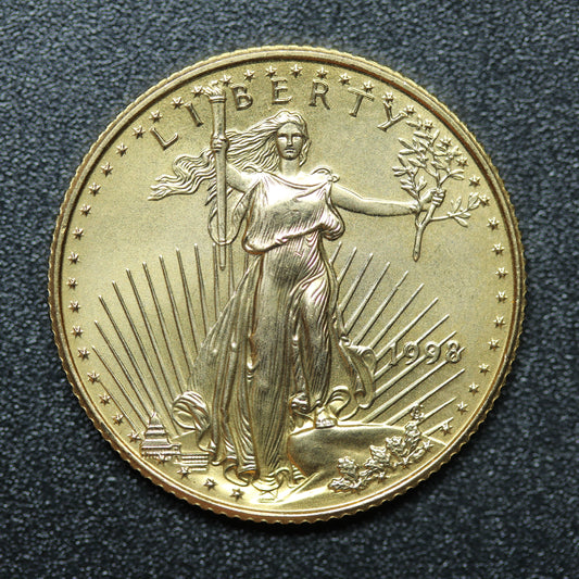 1998 1/4 Oz 10$ Gold American Eagle - Exact Coin Pictured