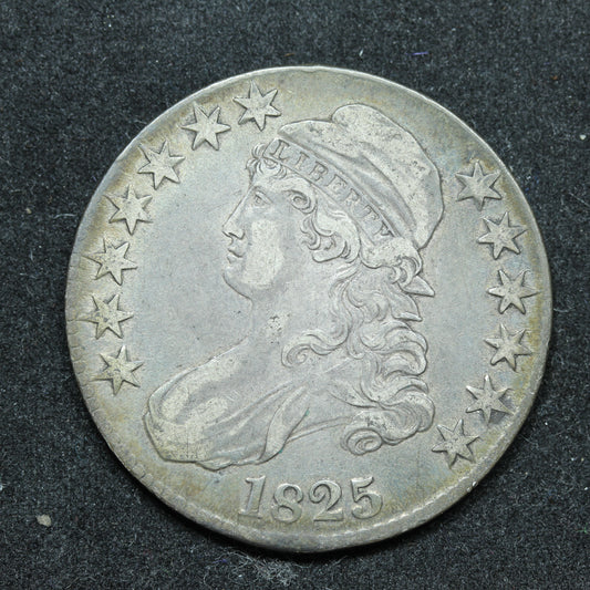 1825 Capped Bust Silver Half Dollar 50c Exact Coin Pictured