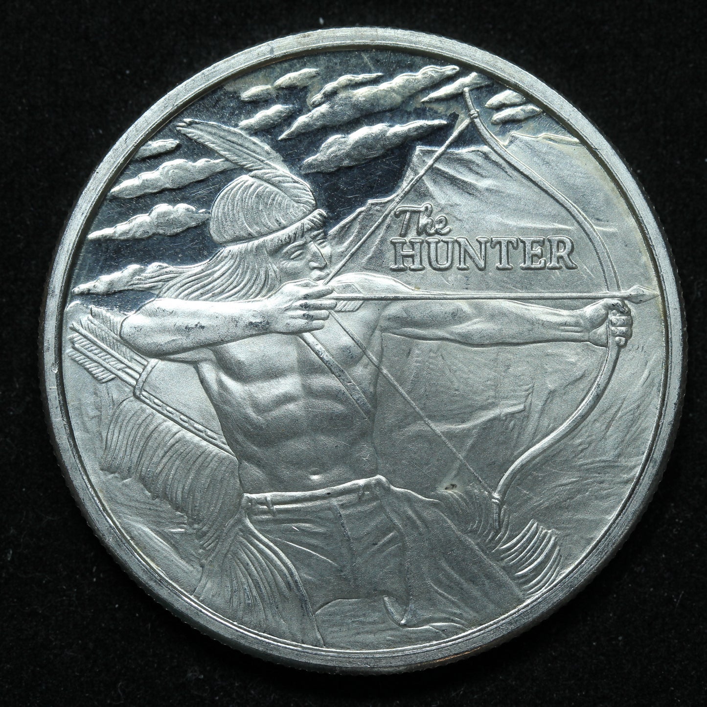 1 oz .999 Fine Silver Round - 2016 "The Hunter" Indian & Buffalo Art Round