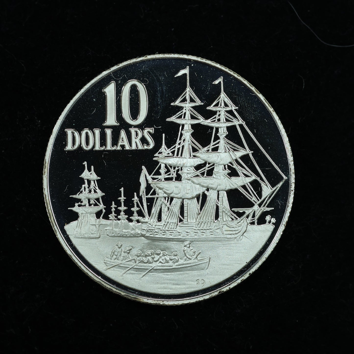 1988 $10 Australia 200th Anniversary of the First Fleet .925 Fine Silver Coin - KM# 103