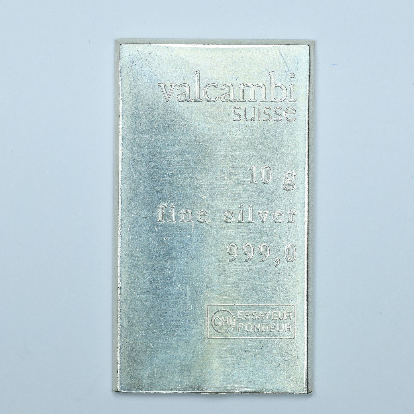 10 Gram .999 Fine Silver Valcambi Bar from 10x10 CombiBar - Not in Assay