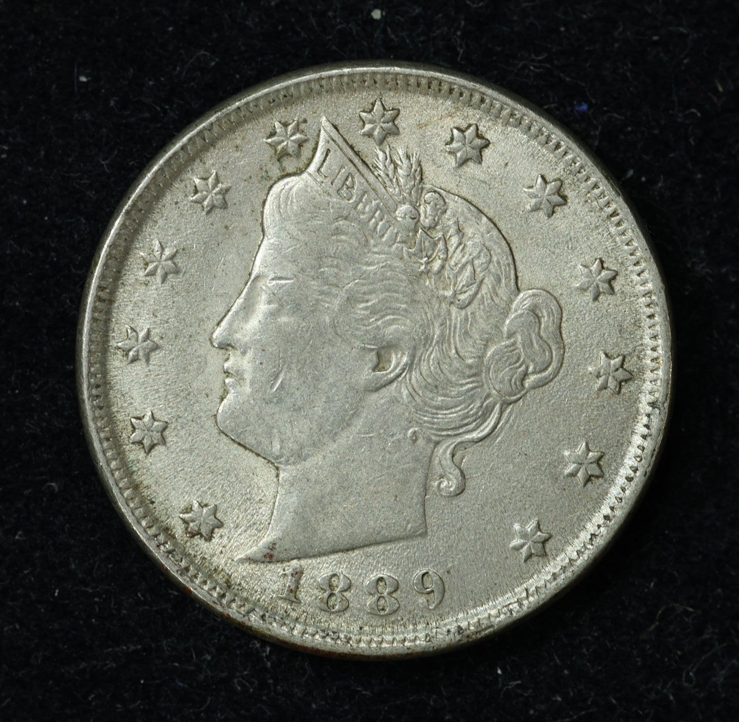 1889 5c Liberty V Nickel Five Cent Coin