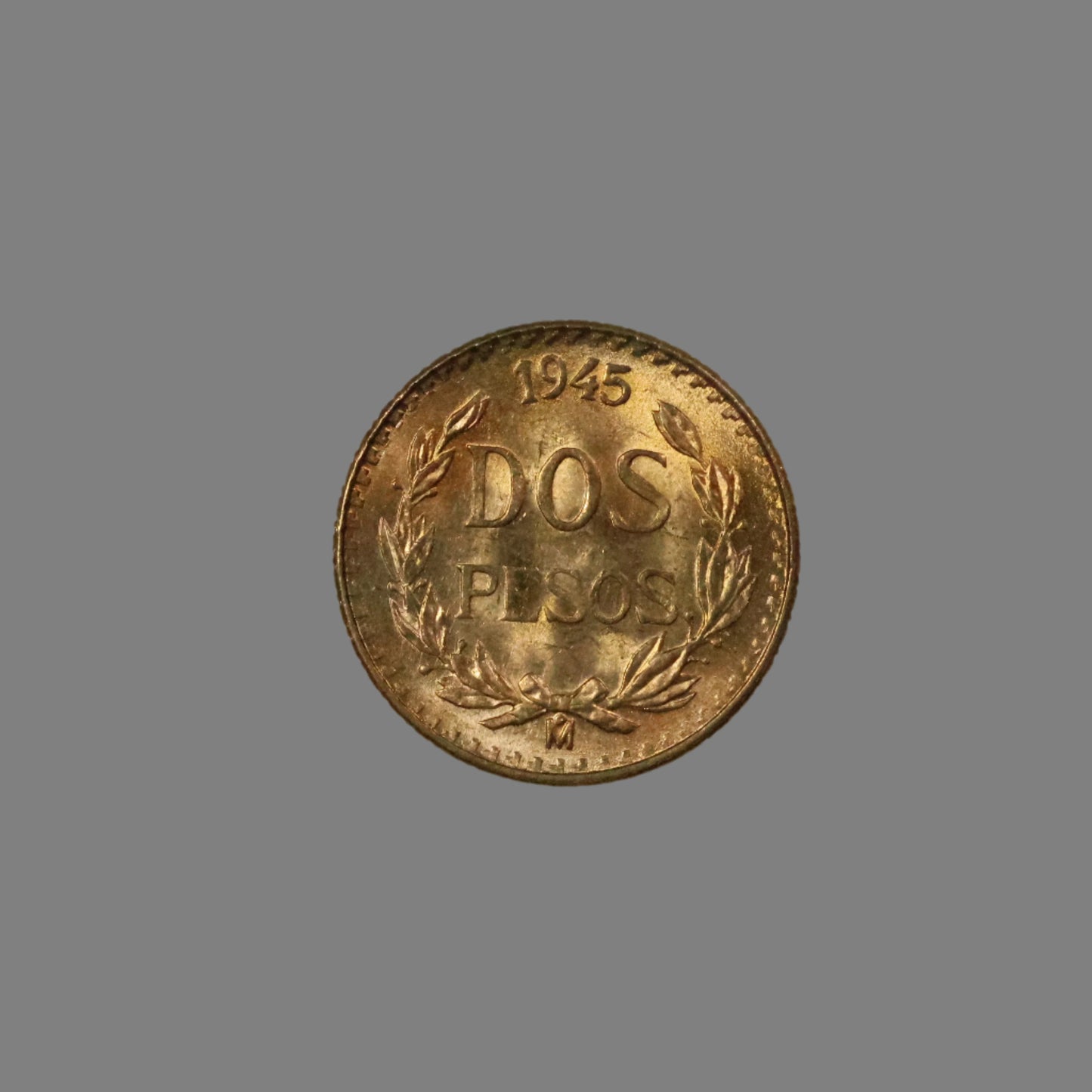 1945 2 Pesos Dos Pesos Mexico Gold Coin