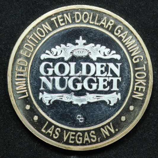 Golden Nugget Casino $10 Ten Dollar Gaming Token .999 Fine Silver Las Vegas