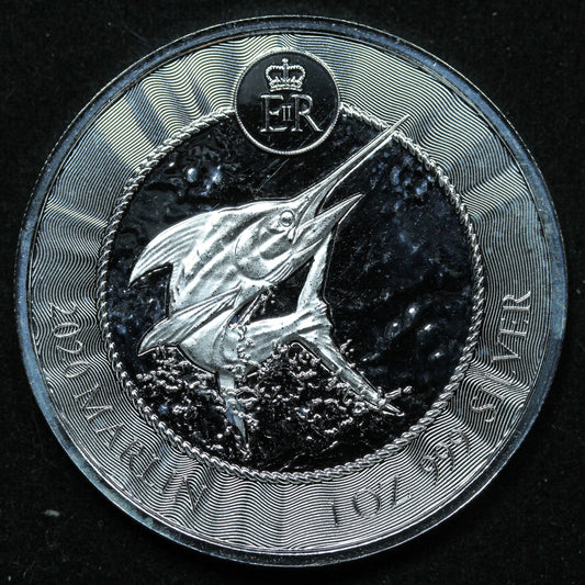 2020 1 oz .999 Fine Silver - $1 Cayman Islands Marlin BU