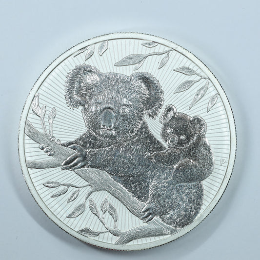 2018 P Australia 2 oz .9999 Fine Silver $2 Koala - Mother & Baby