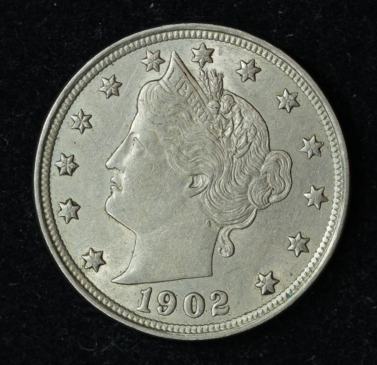 1902 5c Liberty V Nickel Five Cent Coin