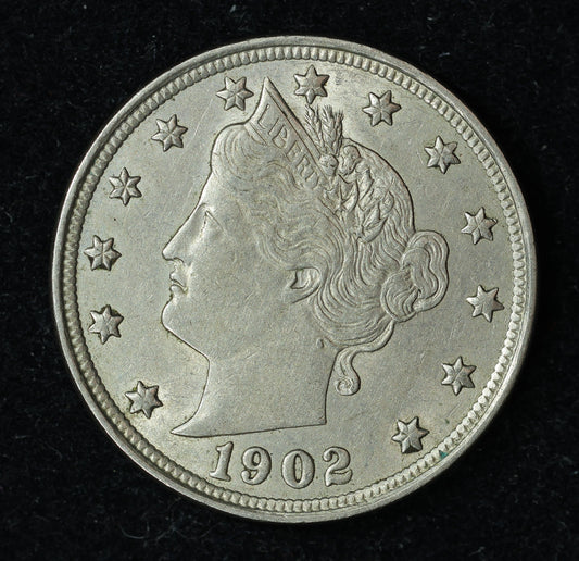 1902 5c Liberty V Nickel Five Cent Coin