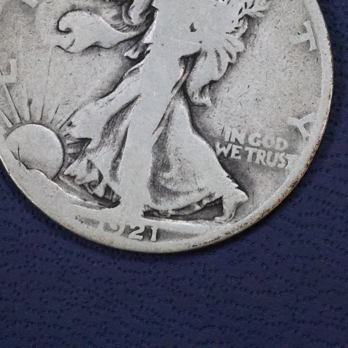 1921 P (Philadelphia) Walking Liberty Silver Half Dollar 50c