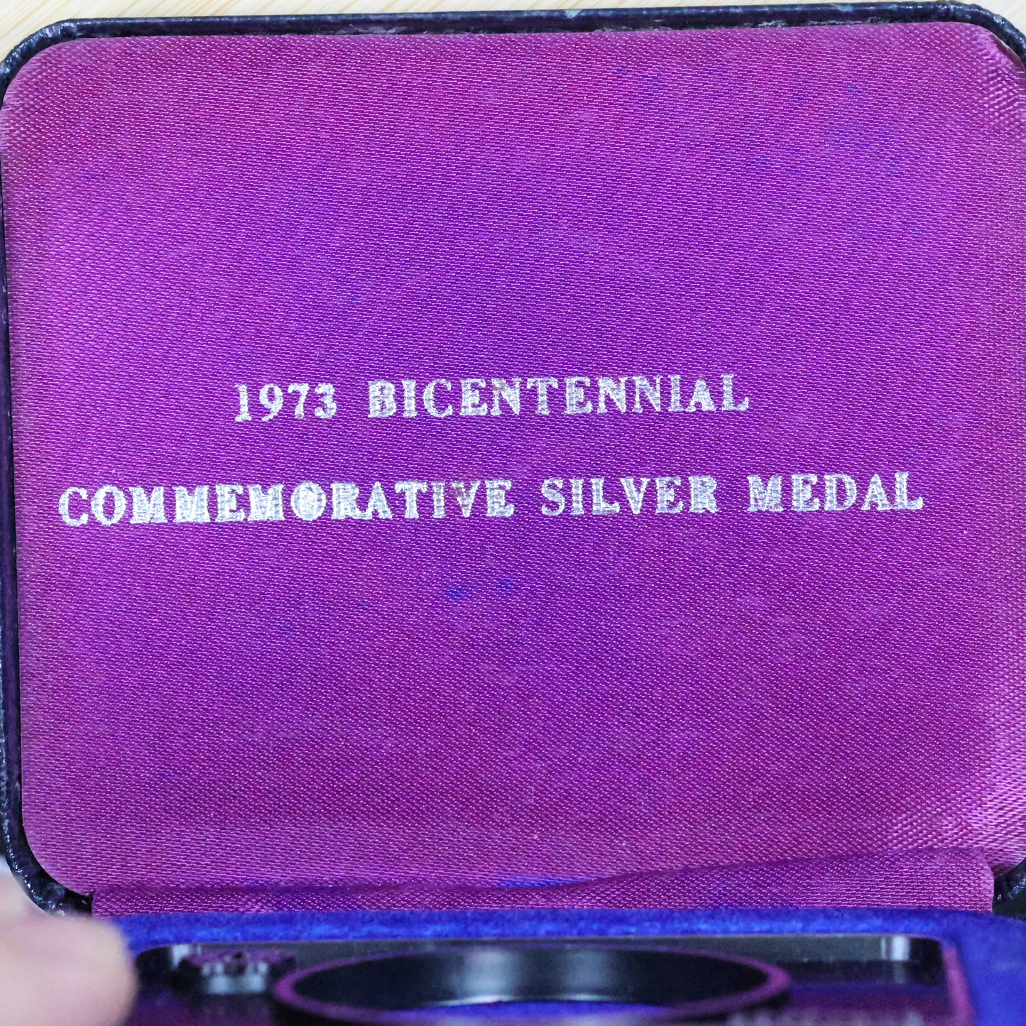 1973 American Revolution Bicentennial Commemorative Sterling Silver Medal w/ Box NO COA