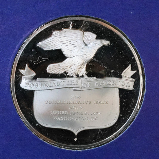 1974 Postmasters of America STERLING SILVER Art Round - No. 9 Universal Postal Union