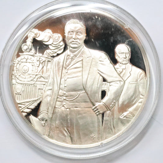 Franklin Mint STERLING SILVER Medals - History of American Presidency - Anti-Trust