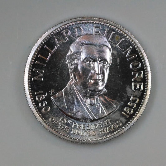 Franklin Mint Presidential Commemorative Sterling Silver Medal - Millard Fillmore