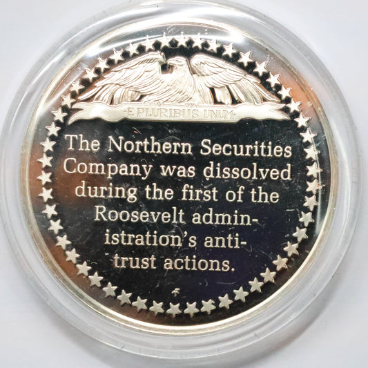 Franklin Mint STERLING SILVER Medals - History of American Presidency - Anti-Trust