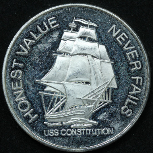 2 oz .999 Fine Silver Round Honest Value Never Fails Liberty Mint