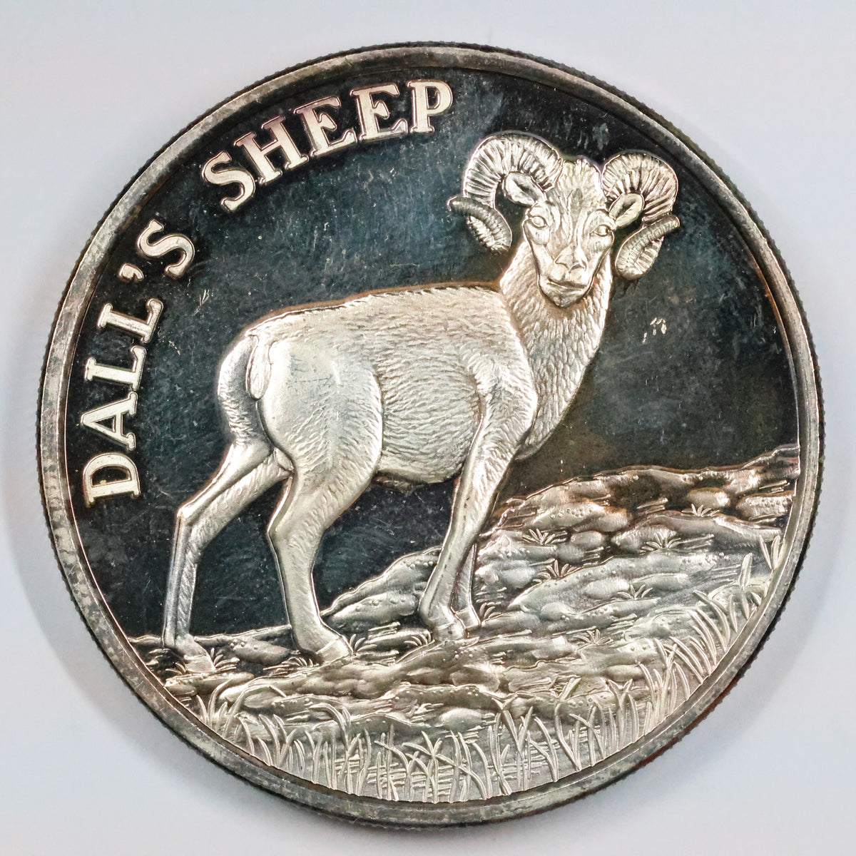 2 oz .999 Fine Silver Round - North American Wildlife Series Dall's Sheep