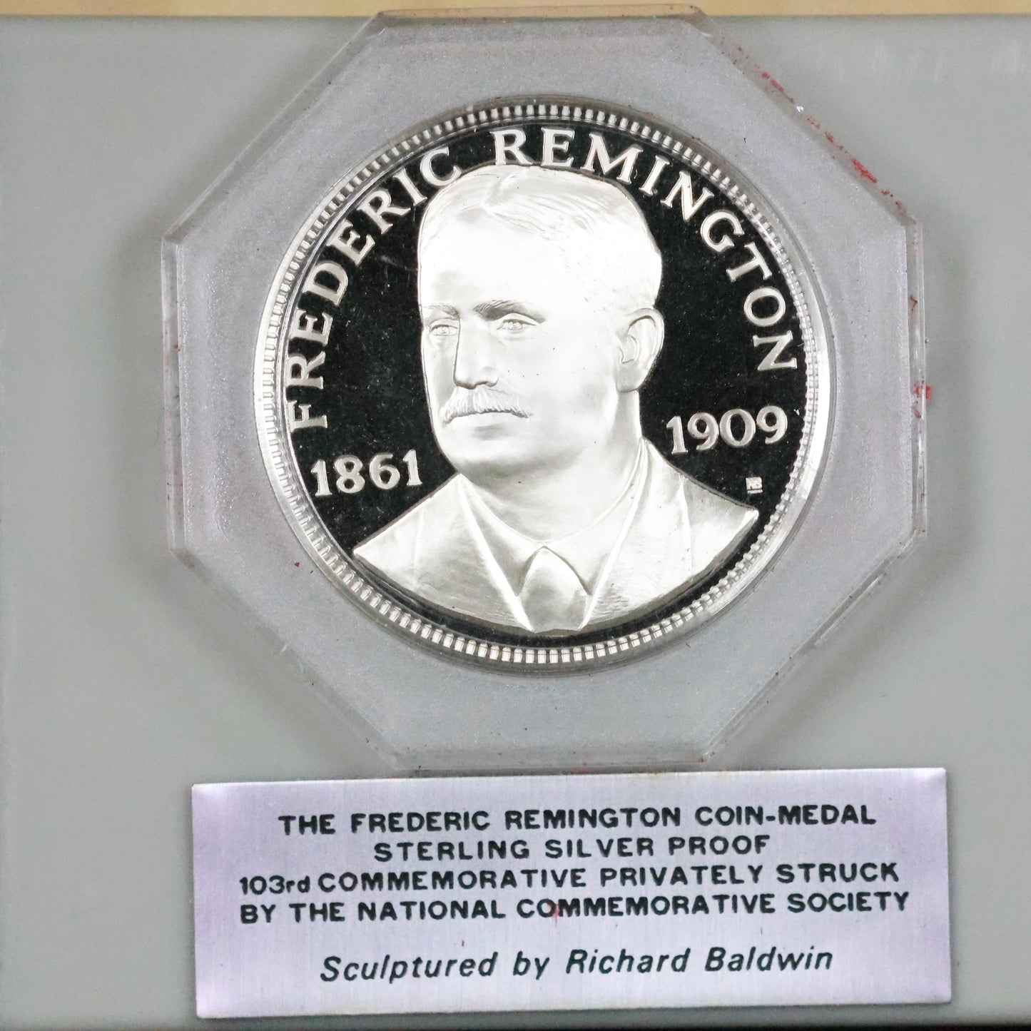 National Comm. Society - Frederic Remington Coin-Medal Sterling Silver Proof