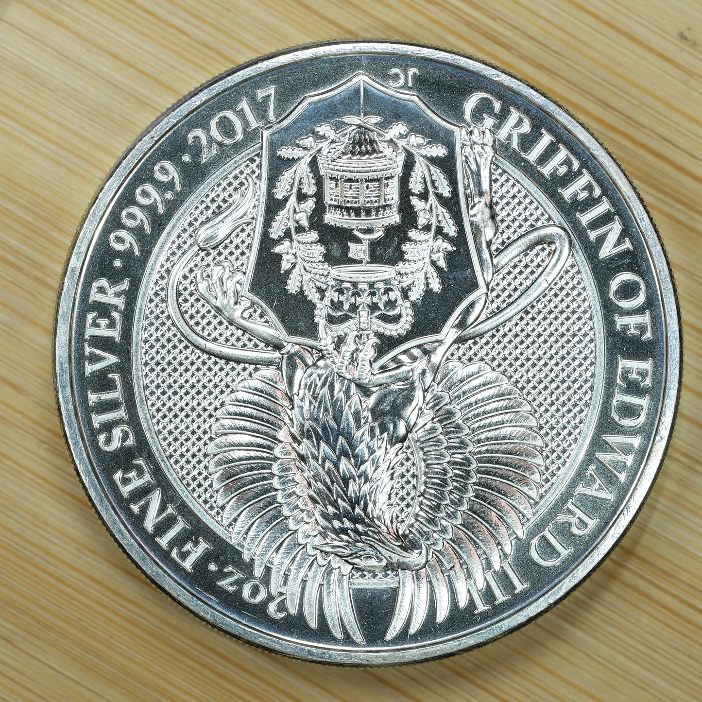 2017 Great Britain 2 oz Silver Queen's Beasts Griffin of Edward Exact Coin Pictured