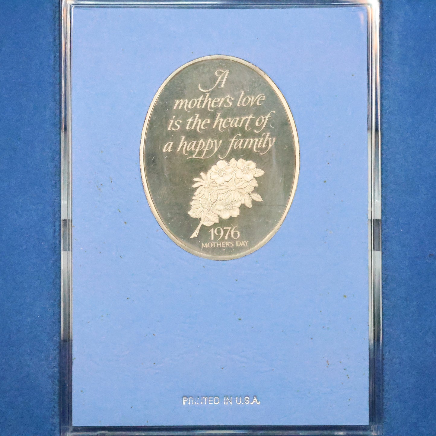 1976 Mother's Day Commemorative Medal Sterling Silver Proof - Franklin Mint w/ OGP