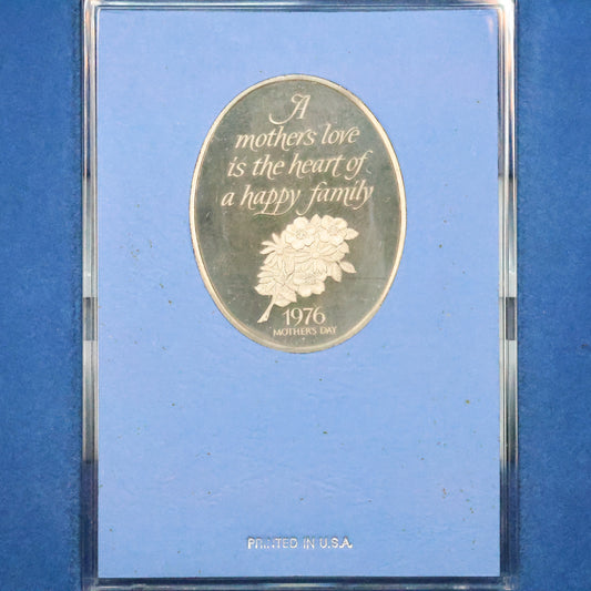 1976 Mother's Day Commemorative Medal Sterling Silver Proof - Franklin Mint w/ OGP