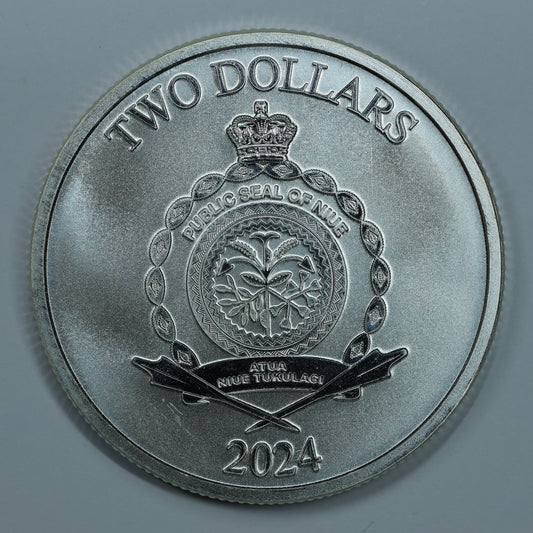 2024 Niue 1 oz Silver $2 Roaring Lion Truth Series Coin