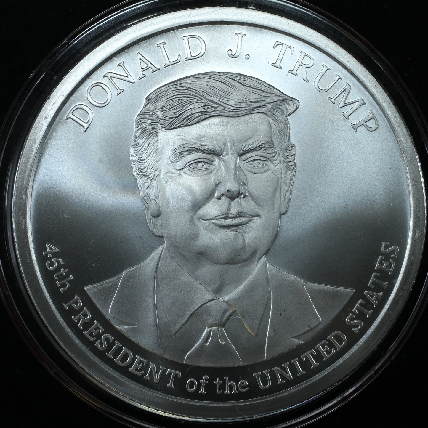5 oz .999 Fine Silver Round - President Donald J. Trump - Golden State Mint w/ Capsule