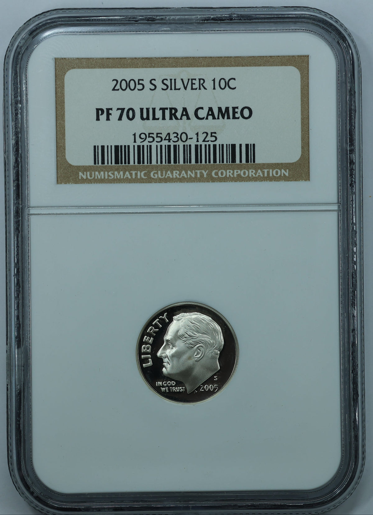 2005 S (San Francisco) Roosevelt Dime 10c - NGC PF70 UCAM