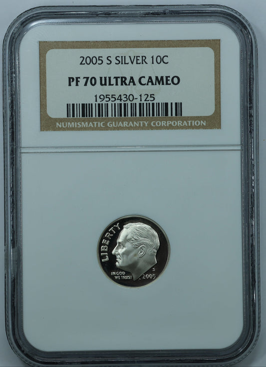 2005 S (San Francisco) Roosevelt Dime 10c - NGC PF70 UCAM