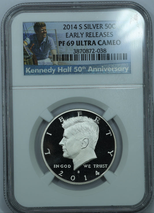 2014 S (San Francisco) Kennedy Half Dollar Silver 50c - NGC PF69 UCAM ER