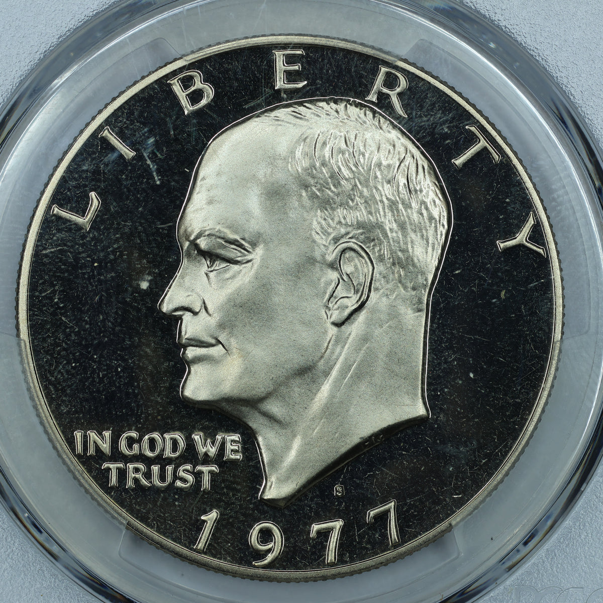 1977 S (San Francisco) Eisenhower CLAD Dollar $1 - PCGS PR69 DCAM
