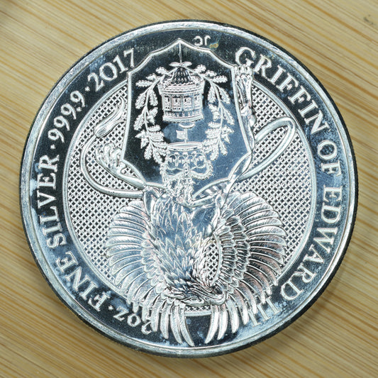 2017 Great Britain 2 oz Silver Queen's Beasts Griffin of Edward Exact Coin Pictured