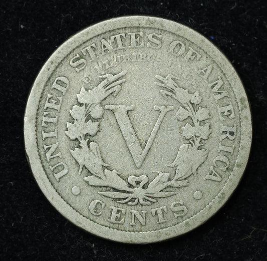 1892 5c Liberty V Nickel Five Cent Coin