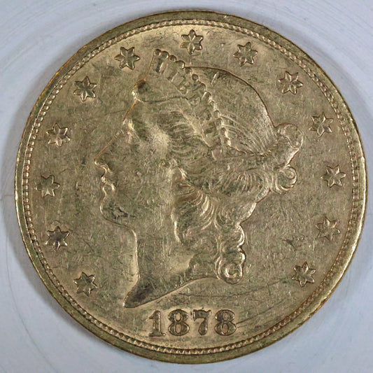 1878 S $20 Gold Liberty Head Double Eagle - San Francisco