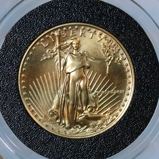 1988 1/4 Oz 10$ Gold American Eagle - Exact Coin Pictured - w/ Capsule