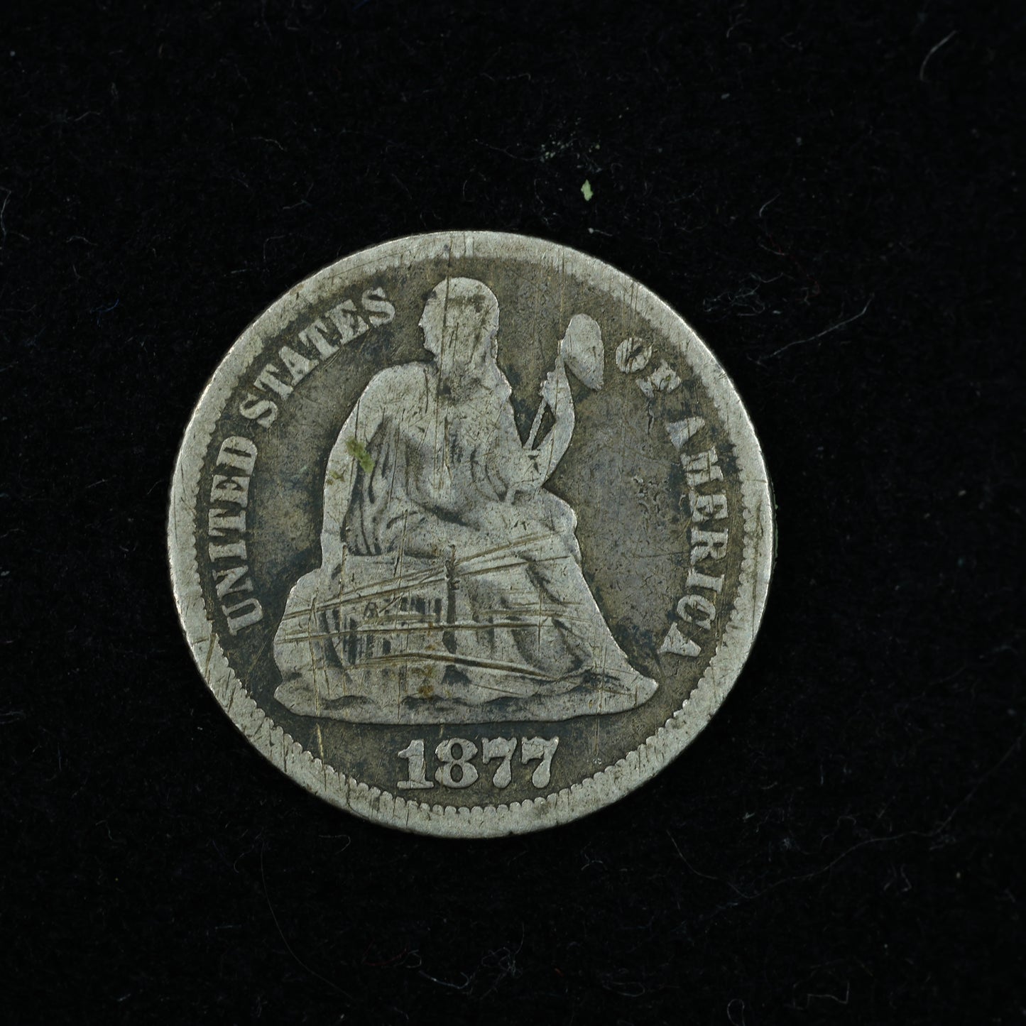 1877 Seated Liberty Dime 10c Variety 4 Philadelphia