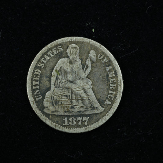 1877 Seated Liberty Dime 10c Variety 4 Philadelphia