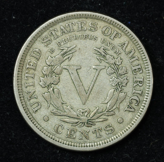 1893 5c Liberty V Nickel Five Cent Coin