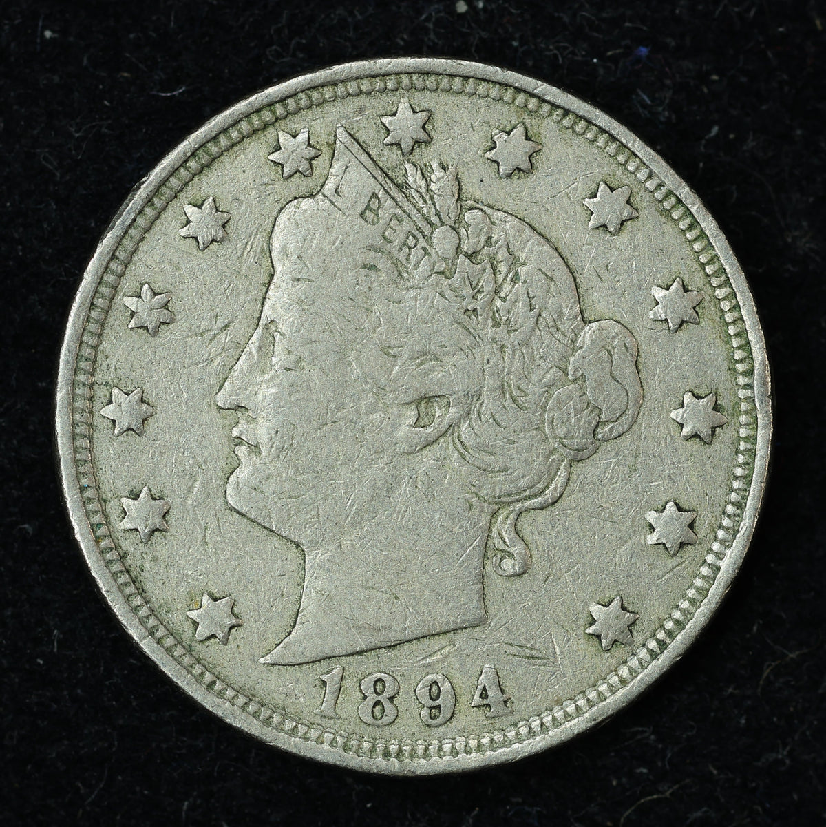1894 5c Liberty V Nickel Five Cent Coin