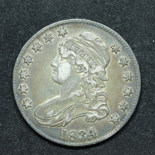 1834 Capped Bust Silver Half Dollar 50c Exact Coin Pictured